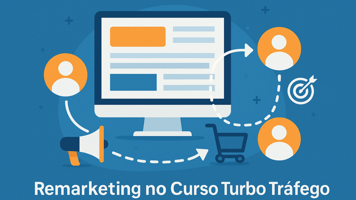 remarketing no curso turbo tráfego com fluxo de visitantes retornando ao carrinho e finalizando a compra