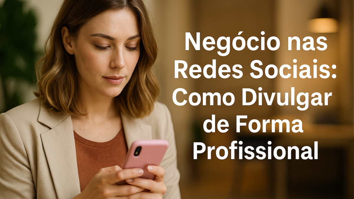 Mulher profissional usando notebook para divulgar seu negócio nas redes sociais