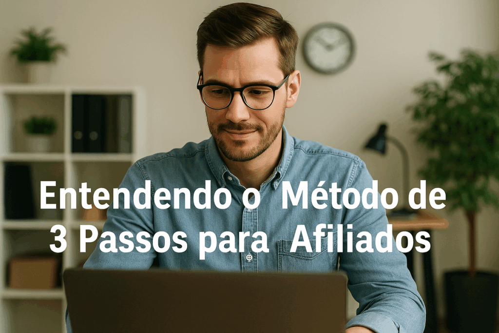 Afiliado digital estudando o método de 3 passos para aumentar lucros online