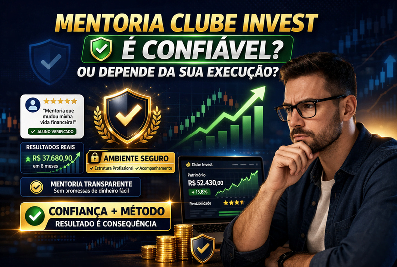 Mentoria Clube Invest é confiável análise de resultados estrutura e suporte no mercado financeiro